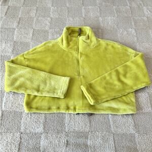 Urban Outfitters Women's 1/4 zip Yellow Sweatshirt